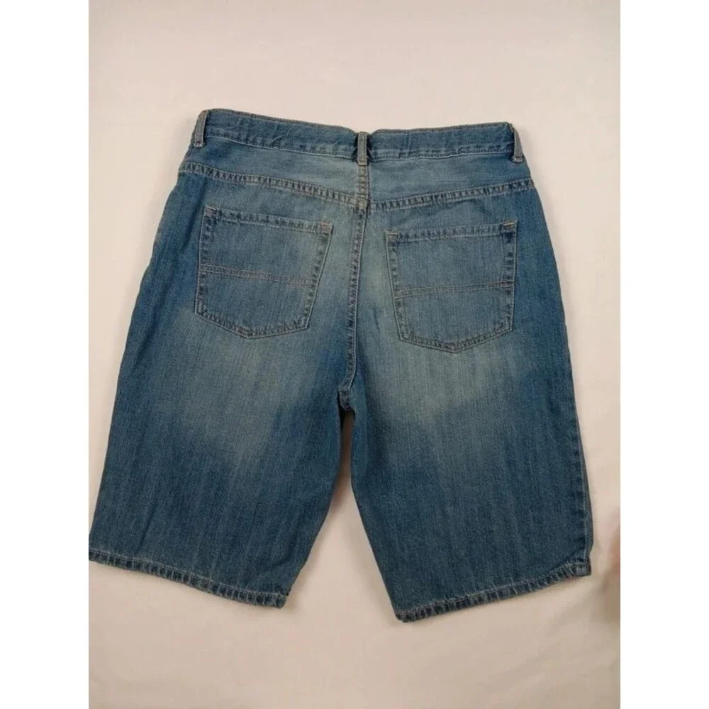 Boys Denim Jean Shorts Husky Blue Size 14